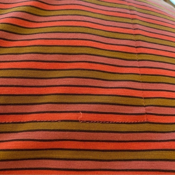 Toad & Co Swifty Tank Dress w pockets in coral, pink, green stripe.‎ Size Medium - Picture 5 of 10